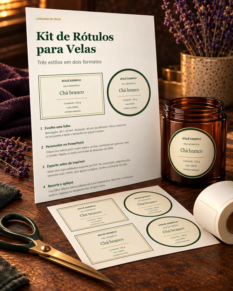 Kit de Rótulos para Velas