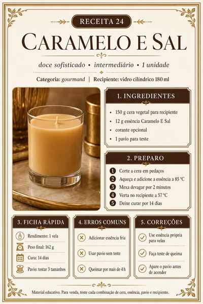 Ficha real da receita Caramelo e Sal