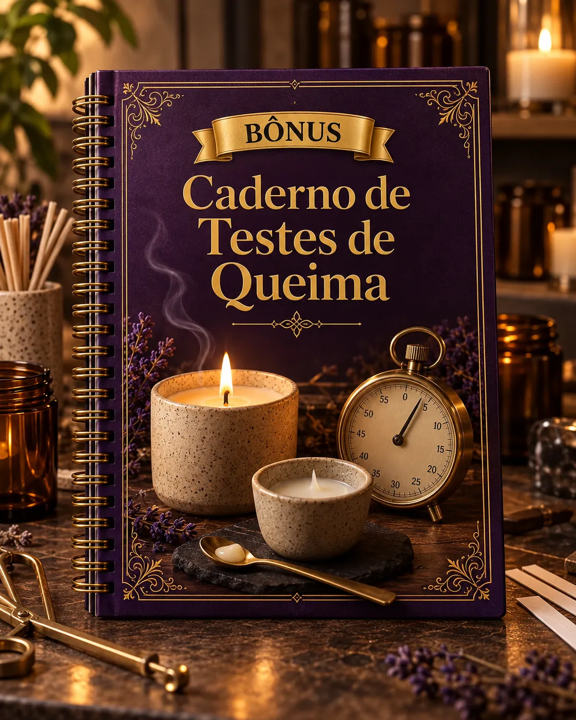 Mockup do Caderno de Testes de Queima